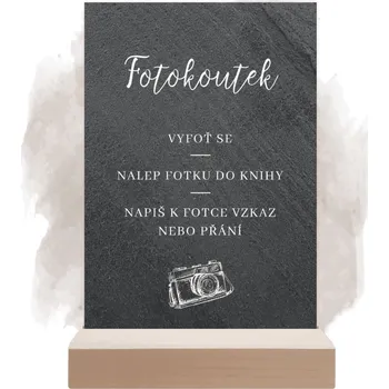 Svatební dekorace Kamenná cedulka Fotokoutek