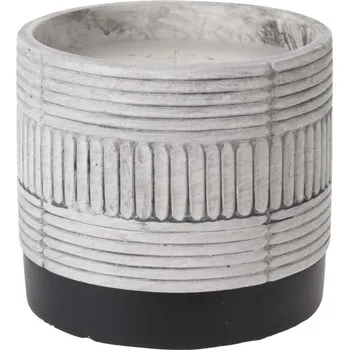 Svíčka Citronela keramika šedá, 125x105mm 956 gram