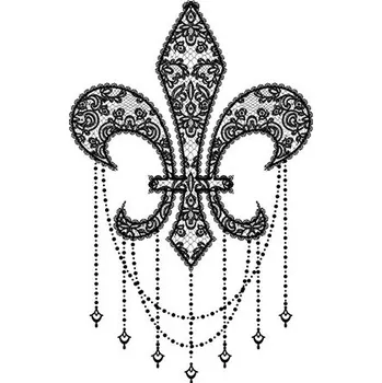 Odstranitelné tetování Fleur de Lis - nalepovací tetování
