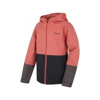 Chlapecká bunda Husky Nicker K růžová/tm. šedá 134; Růžová bunda + DÁREK DLE VÝBERU!