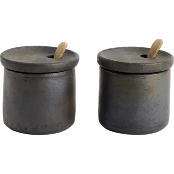 Mlýnek na koření Dóza na sůl a pepř Muubs HAZEL set/2ks (lžičky se prodávají samostatně!)