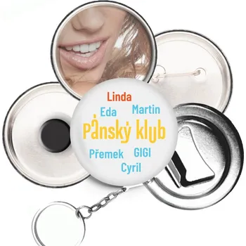 Placka Pánský Klub - Jména Druh placky: se špendlíkem