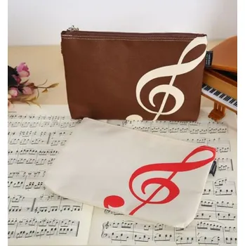 Kosmetická taštička - houslový klíč (béžová)