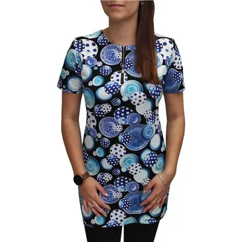 Dámská tunika Tunika Sabatti černá s modrými kruhy Velikosti Sabatti: 44