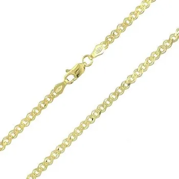 Řetízek Stříbrný pozlacený řetízek nonna délka řetízku 50cm