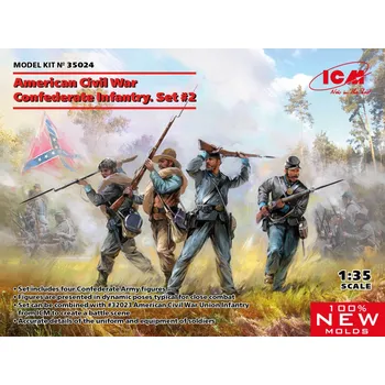 Plastikový model 1:35 American Civil War Confederate Infantry Set No.2