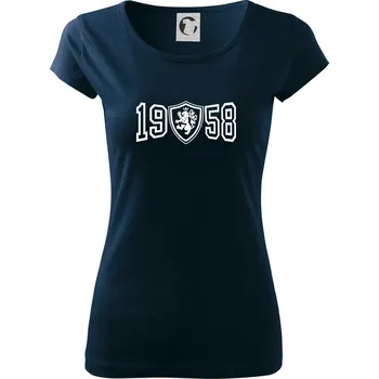 Dámské tričko Narozeninový motiv - znak - 1958 - Dámské triko Pure - S ( Námořní modrá (velmi tmavá - téměř černá) )