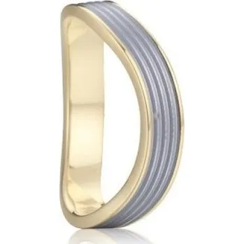 Prsten AN1014 Pánský snubní ocelový prsten vlnka (56)