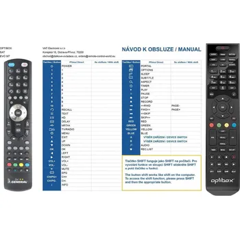 Dálkový ovladač General OPTIBOX EVO M7 - náhradní dálkový ovladač