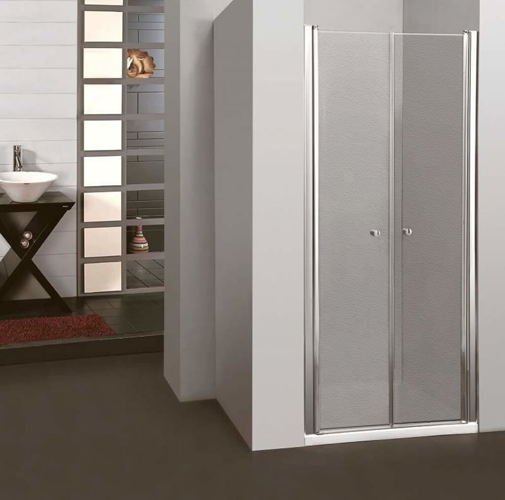 ARTTEC Dvoukřídlé sprchové dveře do niky SALOON 95 - 100 cm grape sklo