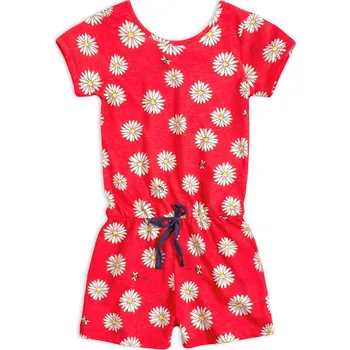 Dívčí pyžamo Dívčí overal BEE LOOP KOPRETINY červený Velikost: 140