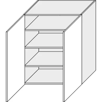 Kuchyňská skříňka ArtExt Kuchyňská skříňka horní, W4 / 80 Rimini Barva korpusu: Grey