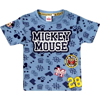 Modré chlapecké tričko s potiskem Mickey Mouse Disney Velikost: 128