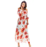 Awama A311 květované bílé/červené L