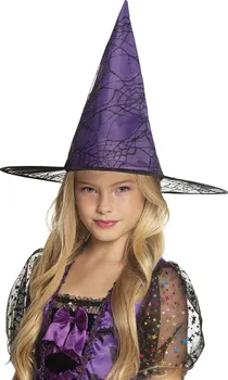 Karnevalový doplněk Boland Dětský čarodějnický klobouk fialový