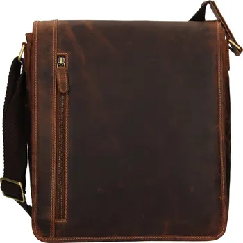 Pánská aktovka Pánská kožená taška přes rameno HGL Marcel - koňak