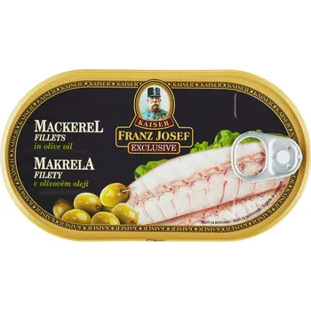 konzervovaná ryba Franz Josef Kaiser Makrela filety v olivovém oleji 170 g