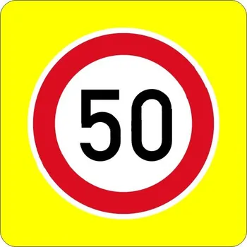 Dopravní značka Dopravní značka B20a - Nejvyšší dovolená rychlost, zvýrazněná