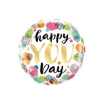 Balónek Fóliový balónek Kruh - Tvůj šťastný den 45cm (Fóliový balónek Kruh - Tvůj šťastný den 45cm)