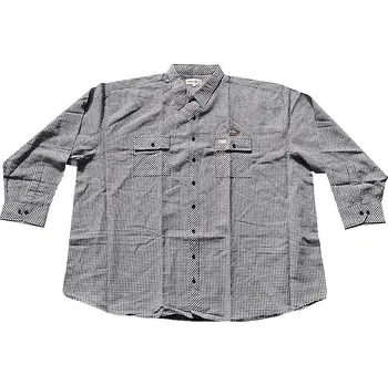 Pánská košile Pánská košile Kamro 23817/265 černo-bílá kostička dlouhý rukáv 7XL - 10XL Kamro - 9XL