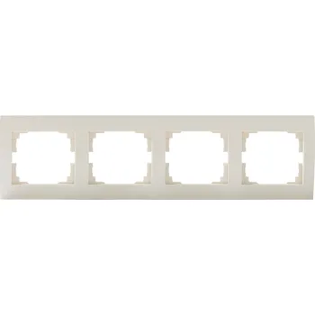 vypínač KANLUX LOGI Čtyřnásobný horizontální rámeček - krémová