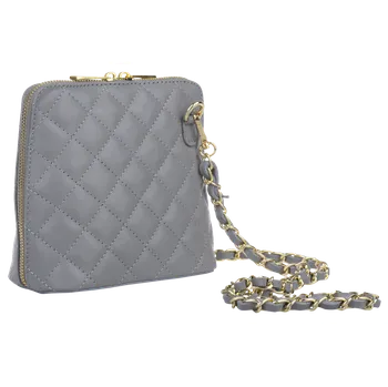 Kabelka NovaKabelka.cz Kožená italská crossbody kabelka Giulia Grigia