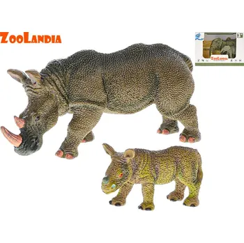 Figurka Zoolandia nosorožec/slon s mládětem 7-14cm