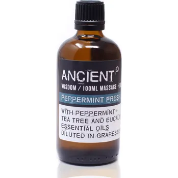 Vonný olej Ancient Wisdom Aroma olej pro masáže a do koupele Svěží máta směs, 100 ml