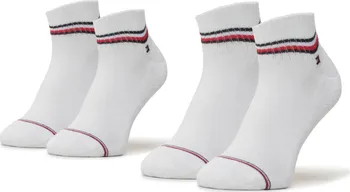 pánské ponožky Tommy Hilfiger Iconic Quarter 100001094 2 páry bílé 39-42