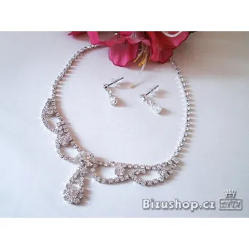 Souprava šperků Svatební bižuterie z českých skleněných kamenů