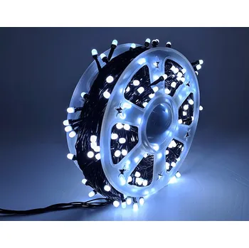 LED páska VOR-IN 50M-BIG - vnitřní vánoční řetěz 50m, 300x BIG LED, IP20, různé barvy svitu, 9 světelných programů Barva: Modrá