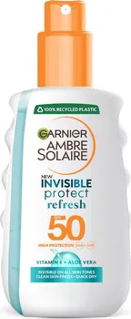 Přípravek na opalování Garnier Ambre Solaire Invisible Protect Refresh SPF50 200 ml