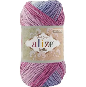 Příze Alize Příze Bella batik 100 - 3686 růžovo-fialový melír