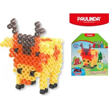 Modelovací hmota Paulinda Super Beads 3D 5x6mm 300ks jelen s doplňky v krabičce