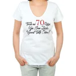 Narozeninové tričko 70 pro ženu SK bílé