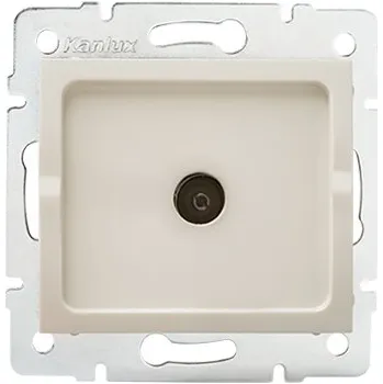 Elektrická zásuvka KANLUX LOGI Anténní zásuvka typu F průběžná - krémová