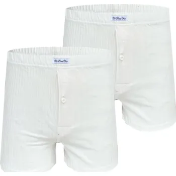 Pánské spodní prádlo Lodan Pánské bavlněné žerzejové boxerky Jilin ( 2ks v balení ) Barva: Bílá, Velikost: L