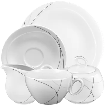 Talíř Kávová sada 20 ks. highline TRIO, bílá, Seltmann Weiden ▪ Kč 7930 ️ - Luxurytable.cz Seltmann Weiden