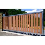 SET BRÁNA POJEZDOVÁ - hliníková posuvná pojezdová brána se zemním profilem, 2x kladka, horní držák Velikost: 3m