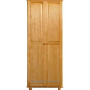 Komoda Šatní skříň z masivu DEJA9 policová Šířka: 80 cm, Barevné provedení: Wenge