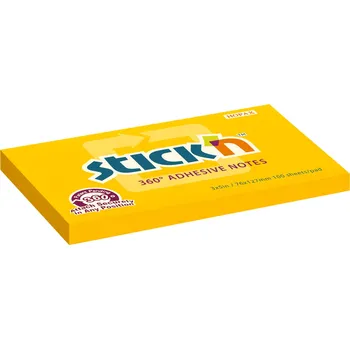 Samolepící bloček Stick'n by Hopax 360° 21555 Samolepicí bloček 127x76 mm, 100 lístků, oranžové