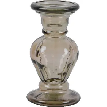 Svícen Svícen z recyklovaného skla ANADIR, 20 cm, kouřová (balení obsahuje 1ks)|Vidrios San Miguel|Recycled Glass