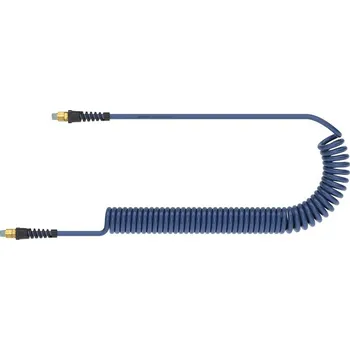 Zahradní hadice LÜDECKE 4/6 PU KROUCENÁ HADICE PUB MODRÁ - 4/6mm/3 M - Otočné AR1/4" - 4,5 m x 3 metry prac. délky, 10 bar (ø sp.33 mm)