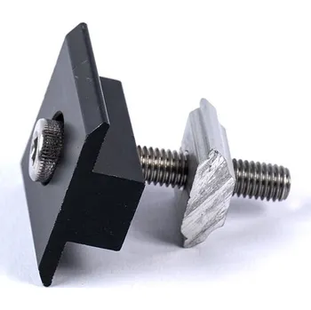 držák na solární panel Držák středový 35-40mm ČERNÝ pro solární panely na lištu, hliníkový