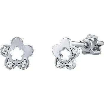 Náušnice Stříbrné náušnice květina Debra s Brilliance Zirconia PRGMH63ES