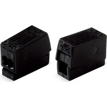 WAGO 224-114, 224-114, svítidlová svorka, 0.5-2.5 mm², kontakty 2, černá, 100 ks