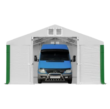 Zahradní stavba Garážový stan 6x10x2,5m střecha PVC 560g/m2 boky PVC 500g/m2 konstrukce ZIMA Bílá Bílá Bílá