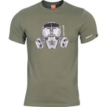 Pánské tričko Pentagon® Tactical Pánské tričko Gas mask Pentagon®, Barva: Olive Green, Velikost: 3XL