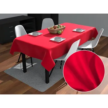 ubrus Obdélníkový bavlněný saténový ubrus ST-010 Sytě červený 60x100 cm