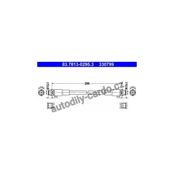 Brzdový systém Brzdová hadice ATE 83.7813-0295 (AT 330799)